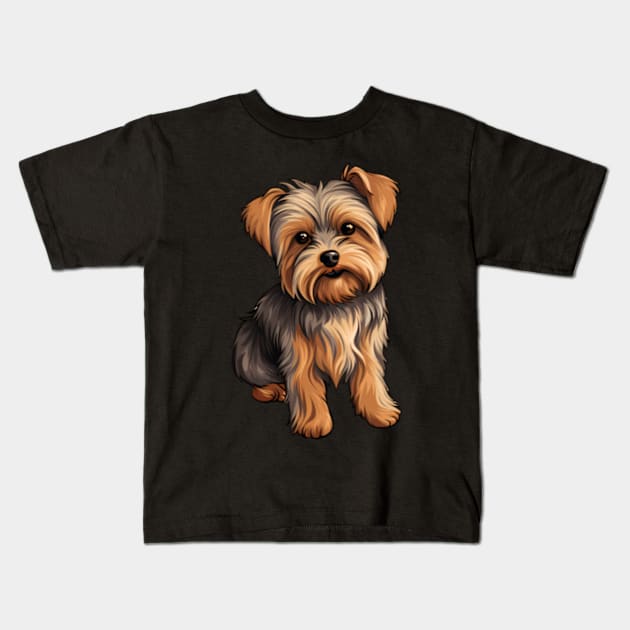 Black and Tan Yorkshire Terrier Yorkie Puppy Dog Drawing
